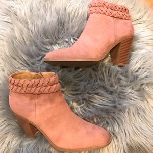 Charlotte Russe pink ankle booties SIZE 8